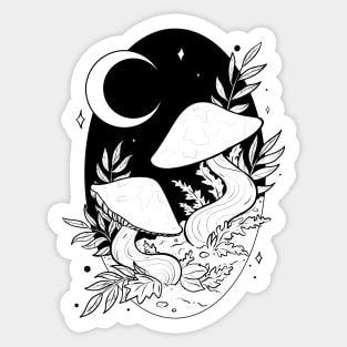 Night Mushrooms Sticker